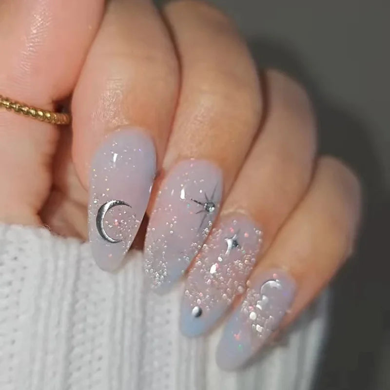 Romantic Y2k Almond Cutesy Press On Nails
