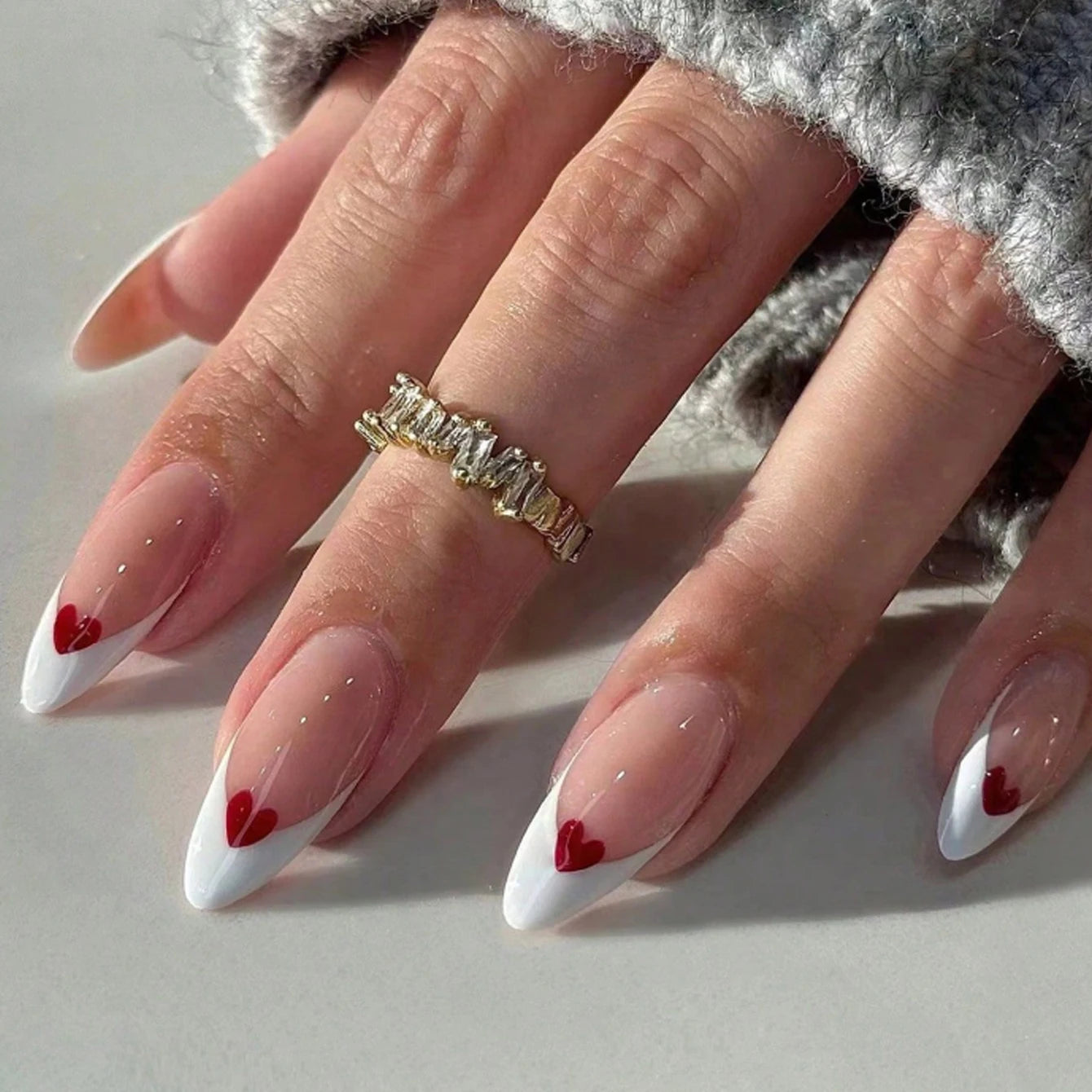 Square French Tip Y2K Press on Nails