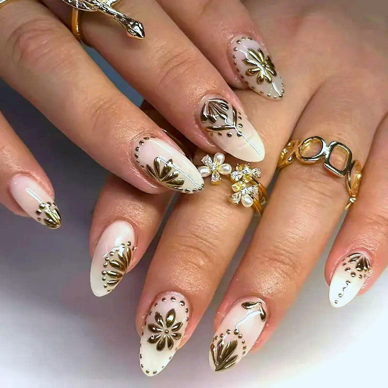 Romantic Y2k Almond Cutesy Press On Nails