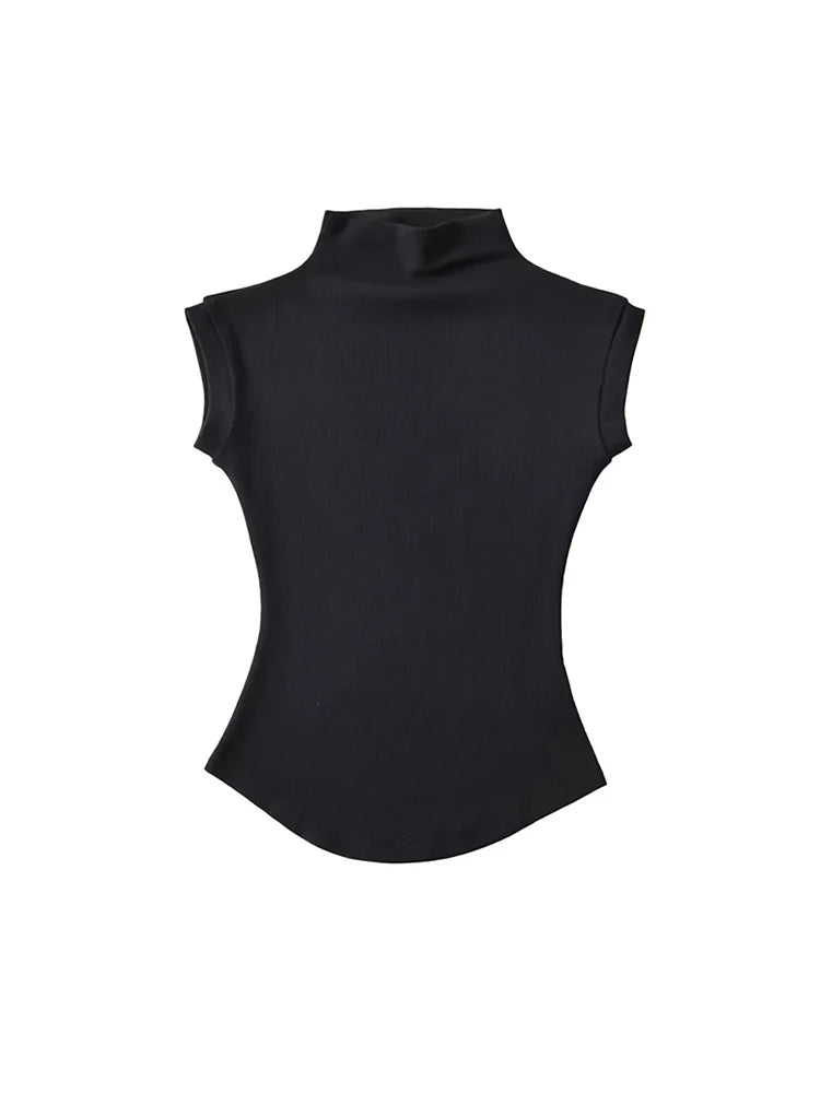 Women’s Sleeveless Mock Neck Top