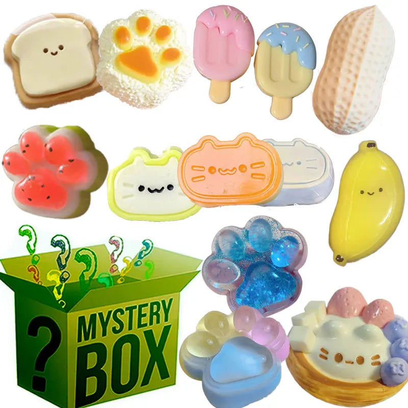 Mystery Fidget Toy Kawaii Mochi Squishy, Stress Reliever Toys