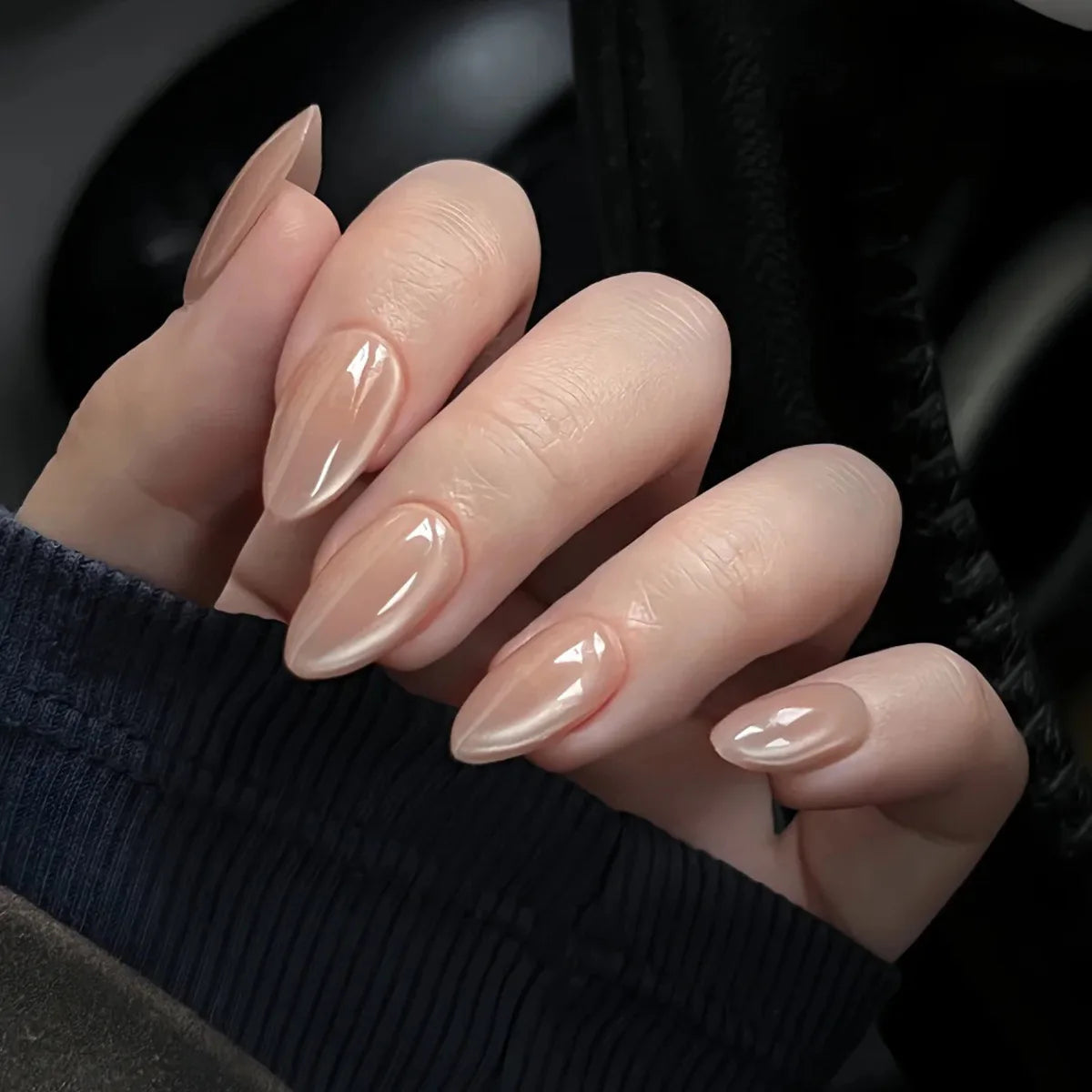 Pink Flower Almond Kawaii Press on Nails