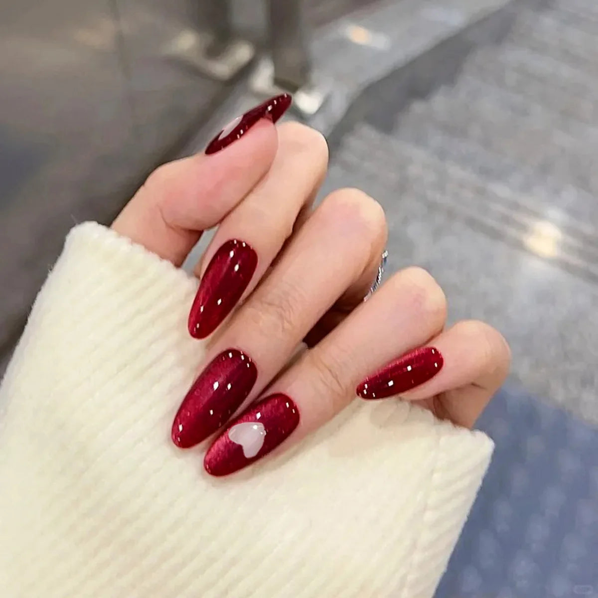 Glossy Cat Eye Full Glam Press On Nails