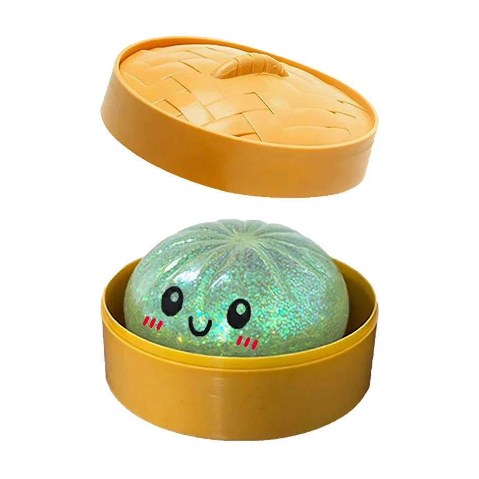 Mystery Random Dumpling Squishies Cute Colorful Bun Toy Stress Relief Fidget