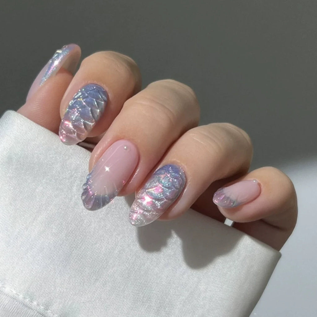 Pink Flower Almond Kawaii Press on Nails
