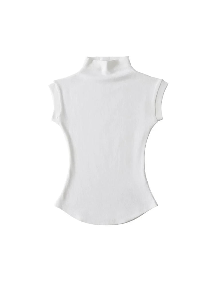 Women’s Sleeveless Mock Neck Top