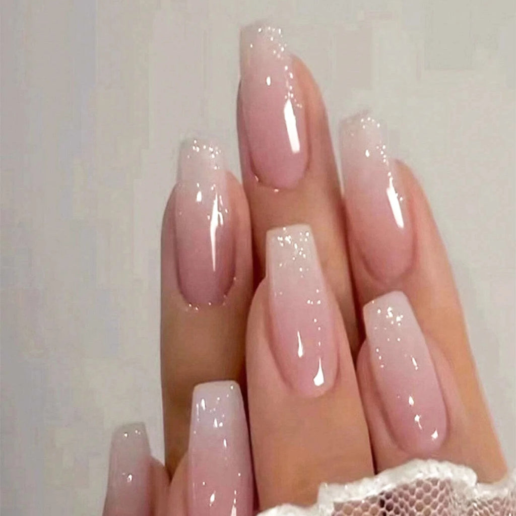 Square French Tip Y2K Press on Nails