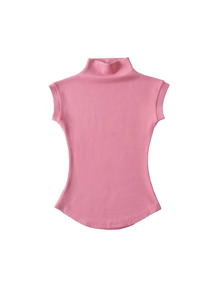 Women’s Sleeveless Mock Neck Top