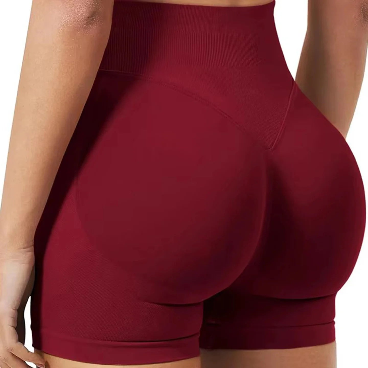 High stretch hip lifting fitness yoga shorts with no awkward lines